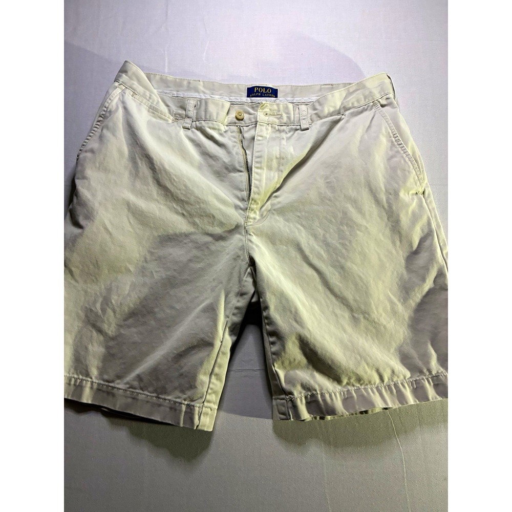 Polo Ralph Lauren Men's Solid Beige Cotton Chino Slash Pocket Shorts